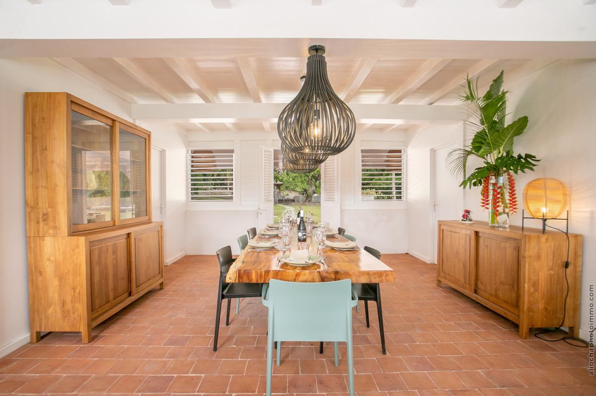 Location Villa luxe Trois îlets Martinique  - Villa 1 Salle à manger